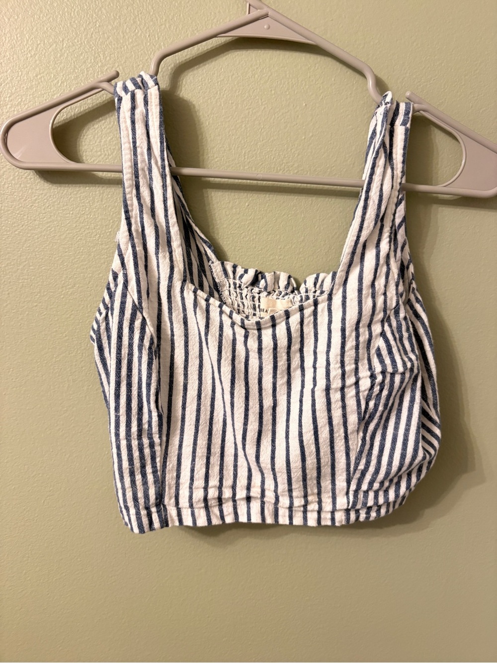 Thread & Supply Navy & White Striped Crop Tank